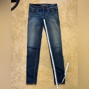 American Eagle Outfitters Blue Skinny Jeans with Stretch women’s size 4 long